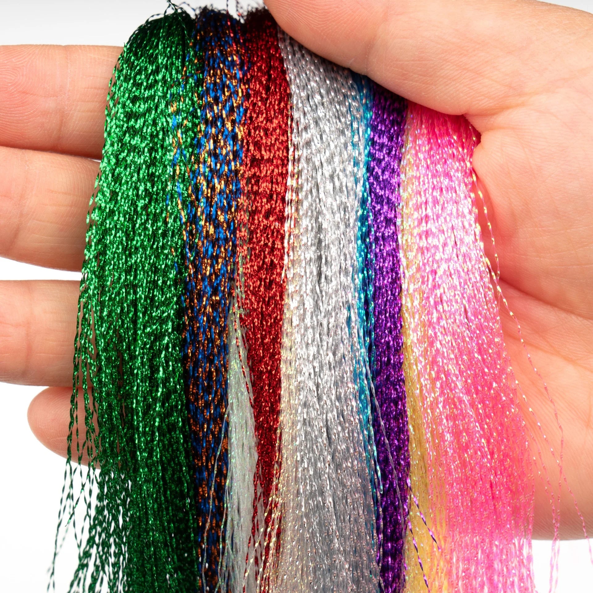 Flash Tinsel Multicolor Crystal Flashabou Flys Lures Fly Fishing Trout Holographic for Tying Jig Hook Lures