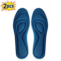 4Pcs Memory Foam Orthopedic Insoles for Shoes Antibacterial Deodorization Sweat Absorption Insert Sport Shoes Running Pads - Blue-2pcs / EU45-46