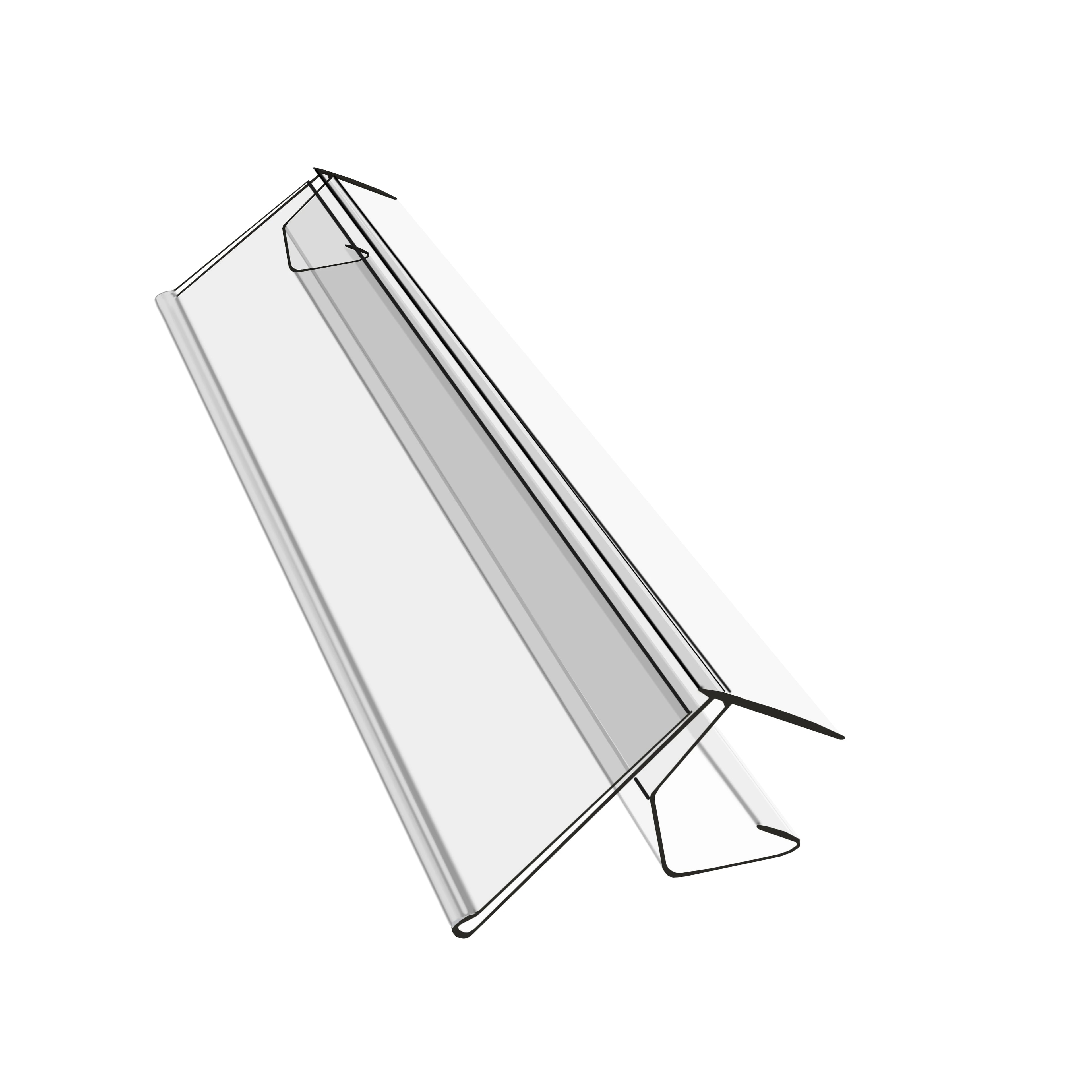 Hot Selling Pvc Label Holder Locker Label Data Strips Name Tag for Shelves and Locker
