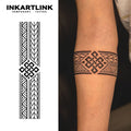 INKARTLINK Celtic Knot Tattoo Sticker Geometric Armband Endless Knot Herbal 15 Days Semi-permanent Body Art Forearm Wholesale MegaBDM
