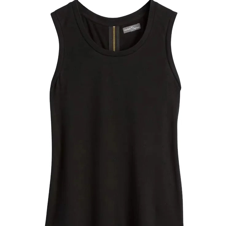 Sustainable Eco-Friendly Ladies Cotton Knitted Jersey Tank Top Casual Short Length Crew Neck Biowashed 160 GSM Sequined