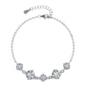 New 925 Sterling Silver 1CT GRA Moissanite Diamond Luxury 5 Stone Bracelet Fine Jewelry for Women Wife Destiny Jewellery