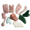Custom OEM Green Pink Black Gua Sha Scraping Board Face Guasha Stone Rose Quartz Jade Gua Sha Massager Tool MegaBDM