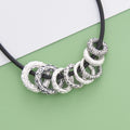 High Quality 925 Sterling Sliver Pattern Closed Ring Antique Silver Twisted Circle Ring Connector for Bracelet Necklace