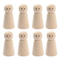 Natural Wood Color Smiling Wooden Puppet DIY Children's Painting Educational Toy Elm Wood Doll Ornament MegaBDM