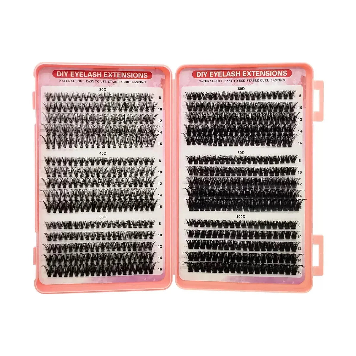 30-100D DIY Lash Single-Cluster Natural Curled DIY False Eyelashes Synthetic Hair Segmented Eyelash Book MegaBDM