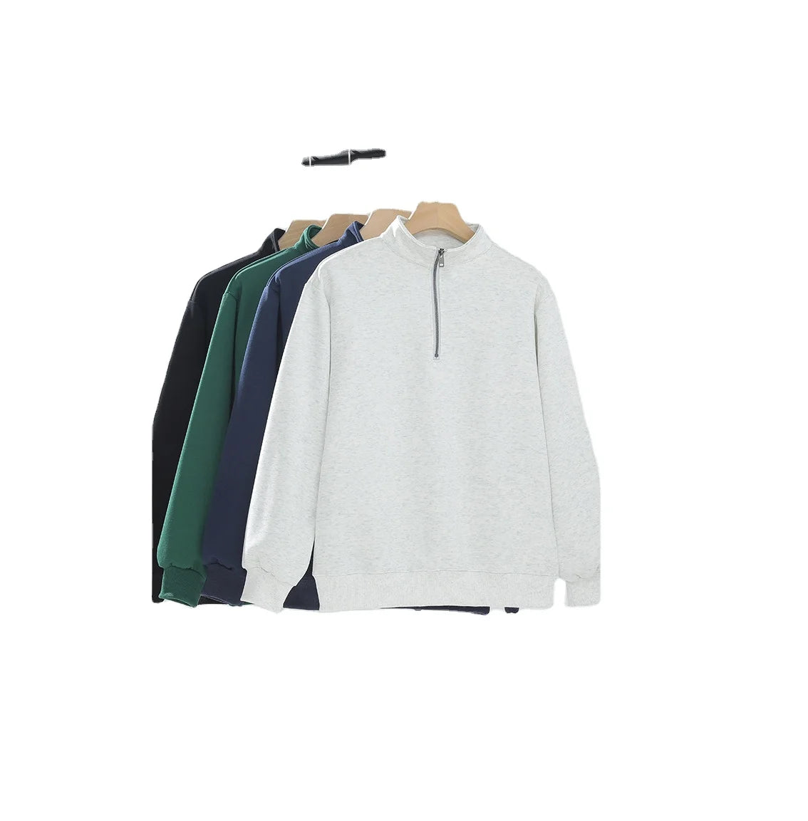 Bangladesh China Factory Price Customized Trendy American Style Top New 320g Stand Collar Half-zip Jacket