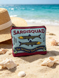 Vintage Print Fashion Fish Pattern Cute Travel Cosmetic Bag Portable Canvas Storage Pouch Lightweight Airplane Makeup Handbag MegaBDM