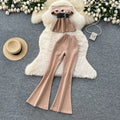 Women's Casual Sets Sleeveless Tunic Bandage Top And High Waist Set Jogging Suits Wholesale