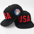 USA Letters Patch New Designers 5-Panel Flat Bill Baseball Hats Custom Acrylic Flat Brim Embroidery Logo Snapback Caps