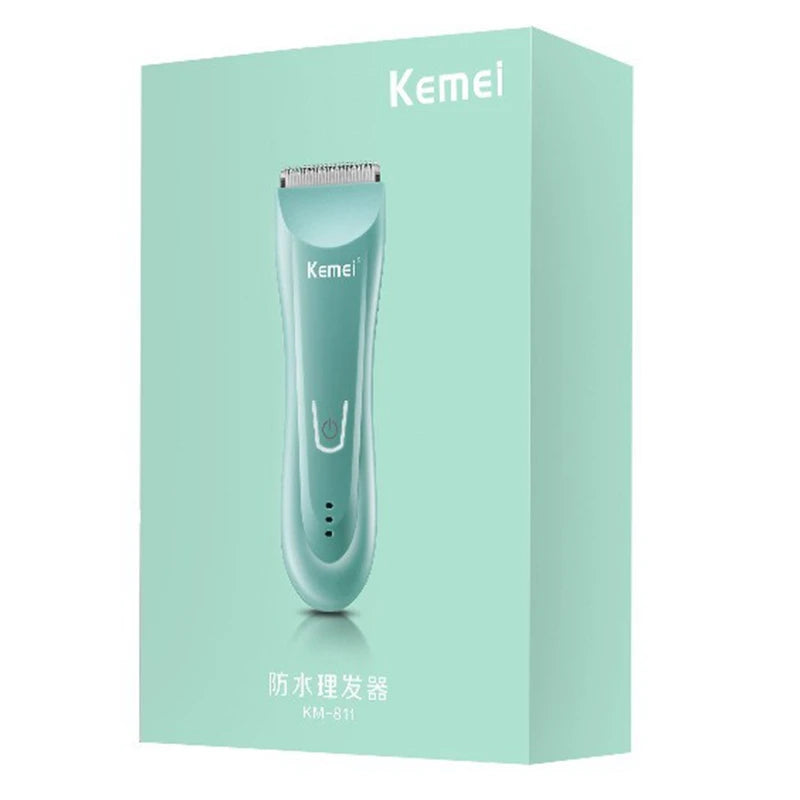 Kemei Km-811 Wet Dry Groin Body Trimmer Face Beard Hair Trimmer Clipper Rechargeable Pubic Ball Electric Shaver Body Groomer