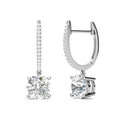 925 Sterling Silver 1 Carat Moissanite Jewelry Nickel Free Hypoallergenic Huggie Hoop Drop Women Earrings Destiny Jewellery
