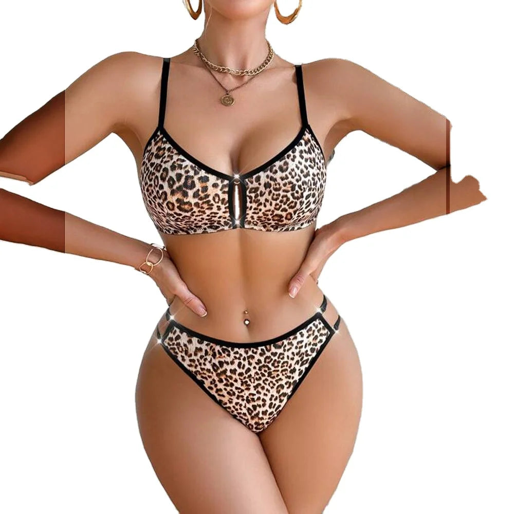 Cheetah Print Plus Size Bikini Set Wild Luxe Pattern Fierce Jungle Style Swimwear Quick Dry Front Bold Exotic Two-Piece Design