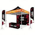 10x10FT Pop up Canopy Tent USA Warehouse Fast Delivery 1pcs MOQ Custom Logo Waterproof Advertising Tent MegaBDM