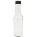 5 oz Clear Woozy Hot Sauce Bottles with Screw Cap Lids for Food