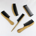 Portable Travel Hairbrush Bamboo and Bakelite Cushion Brush Splice Scalp Wooden Hair Brush Home Use Bamboo Comb