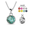 New GRA Colored Moissanite Diamond 925 Sterling Silver Blue Solitaire Pendant Necklace Jewelry for Women Destiny Jewellery