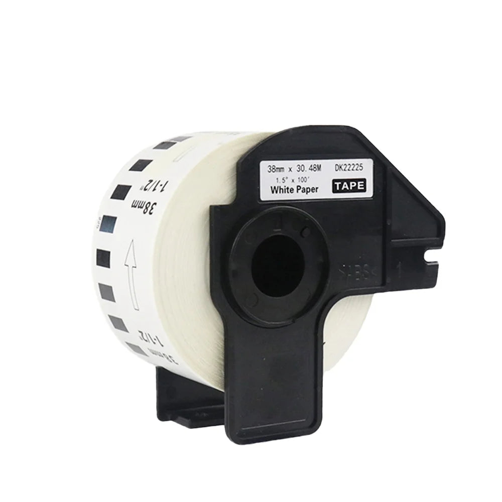Tatrix DK22225 DK-22225 Black on White Shipping Label Thermal Paper Shipping Label Roll for Brother QL-1060N Series Printer