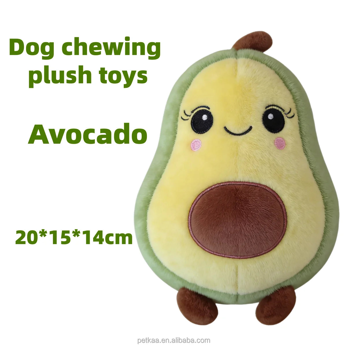 Petkaa in Stock Pet Dog Talking Avocado Plush Toy Wholesale Low MOQ Cute and Soft Anxiety Relief & Interactive Play Factory Sale MegaBDM