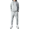 OEM custom logo embroidery printed design mens Autumn/Winter Loose Fit Plus Size Hooded Sweatshirt sets MegaBDM