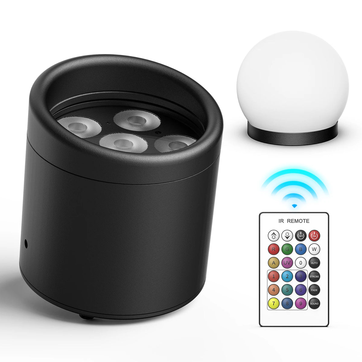 U`King 6X8W RGBWA+UV IP65 Waterproof Uplights Battery Powered Par Light Remote Wifi DMX Control Stage Rechargeable Uplight MegaBDM