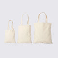 MECO Natural Recycled Shopping Cotton Canvas Tote Bag with Shoulder Strap Medium Size Custom Letter Pattern