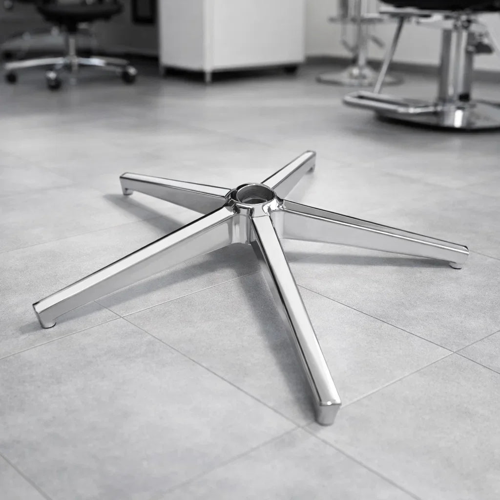 Durable 350mm Iron Modern Chair Base Legs 5-Star Universal Replacement Stand for Office Hotel Workshop Furniture Easy