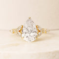 Elegant 13x8mm Pear Cut Solitaire 14K White Gold 3 Carat VVS Moissanite Religious Custom Wedding Party Gift for Women IGI