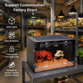 Gecko Breeding Enclosure 8x8x12 Acrylic Terrarium with Push-Up Closure Modern Design Breathable Side Vent Reptile Habitat Box MegaBDM
