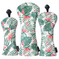 Wholesale PU  Synthetic Leather Hawaiian Style Printing Golf Club Blade Mallet Head Cover Driver Headcover