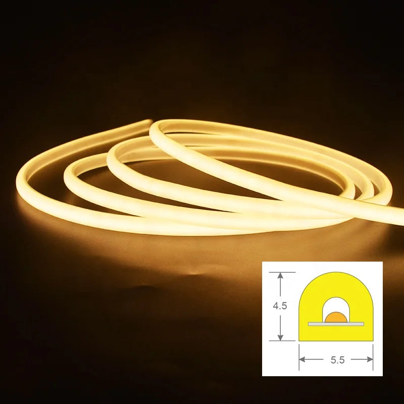 Narrow Slim Dot Free 5.5x4.5mm DC24V Cuttable Dupond Connector Modern Kitchen Neon LED Cabinet Light Strip