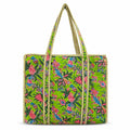 Camouflage Quilted Kantha Print 100% Cotton Tote Bag Hand Length Handles Reusable Supermarket Shopping Travel Foldable Shoulder