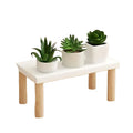 White  Wooden Stool Stand Decor Home Potted Plant  Stool Shelf Assemble Mini Storage Shelf  Home and Office Desktop Decor  Stand