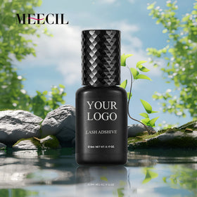 Meecilashes Plant-Based Squalane Latex-Free Waterproof Fast-Dry 5ml Liquid Eyelash Extension Glue Custom Logo Option 7-8 Weeks