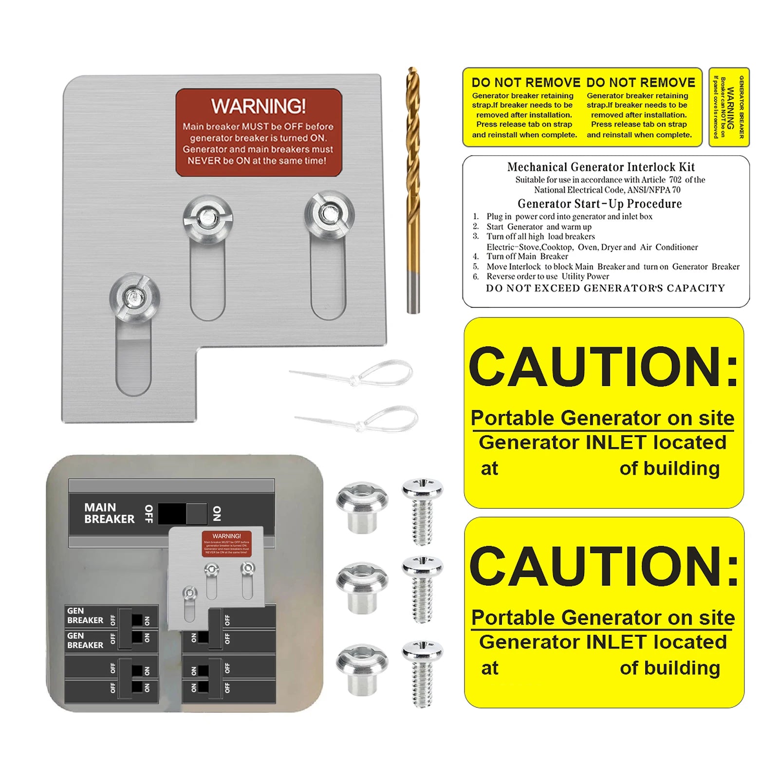 Generator Interlock Kit Suitable for Square D QO or Homeline 150 or 200 Amp PanelsProfessional Electrical Interlock Kit(SD200A)
