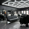 Hot Sale High-Power 2 Pack LED Exagonal Garage Gym Lights Portable AC Ceiling Hexagon Lights