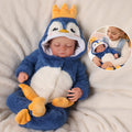 Babeside 20 Inch Noah Reborn Baby Doll Vinyl Cloth Body Gender Neutral Blue Penguin Outfit Realistic Baby Doll Ready to Ship MegaBDM