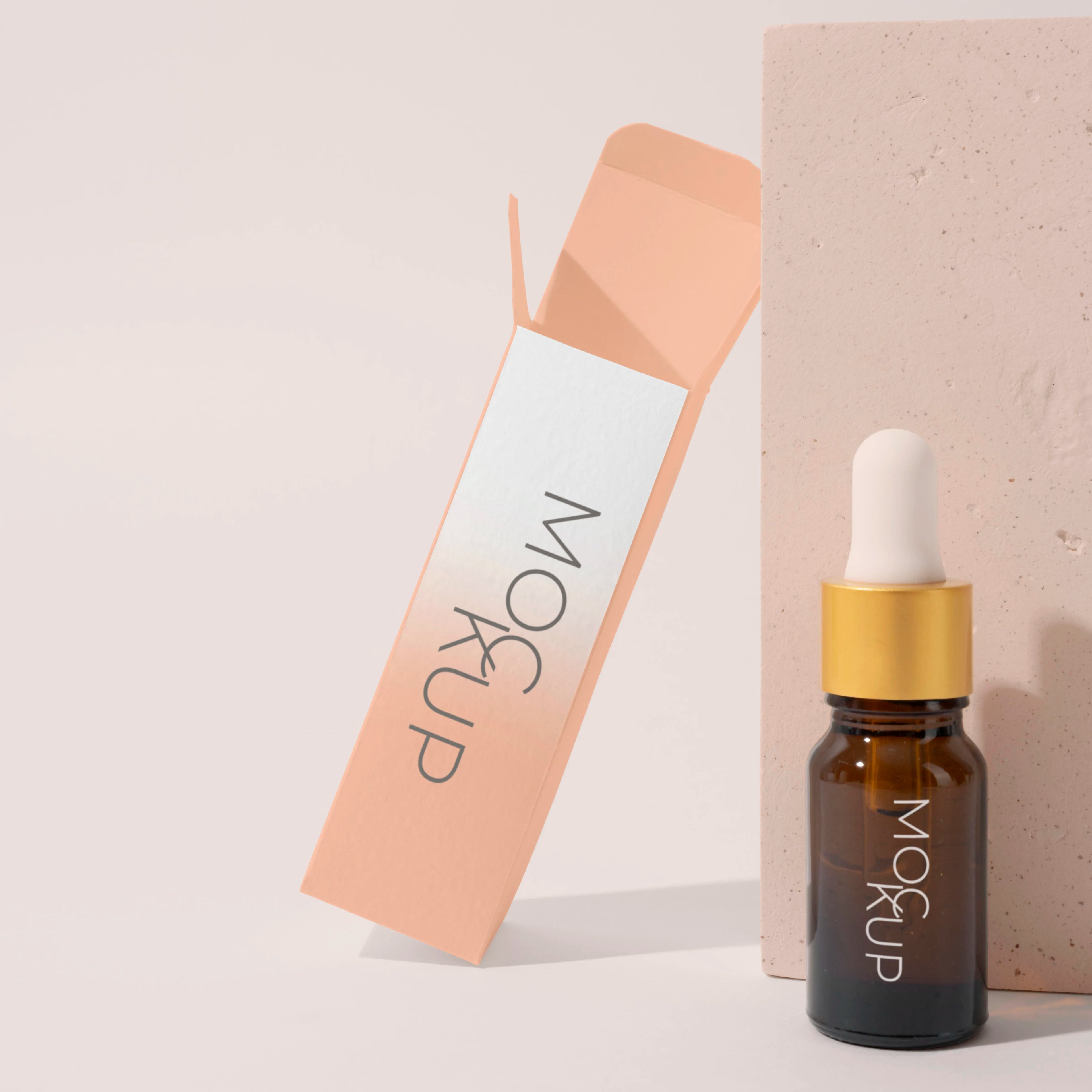 Eco-friendly High-End Custom Paper Folders Packaging for Skincare Dropper Bottles Eye Cream & Nail Polish Oil