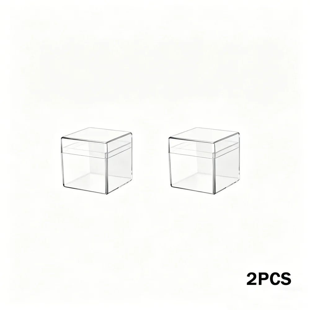 Acrylic Box with Lid for 0.39" Element CubesDecorative Storage BoxJewelry Display BoxMini Pill BoxClear Display Box (2PCS)