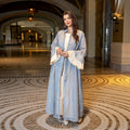 Abaya Dubai Turkey Muslim Fashion Hijab Dress Long Sleeve Dubai Abaya Muslim Prayer Dress 2 Piece Set Turkish Abaya Muslim Woman