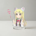 Custom Rainbow Acrylic Display Stand Personalized Clear Anime Phone Charm 3D Shaker Acrylic Standee