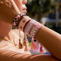 Women's Hand Jewelry High-end Braided Adjustable Bracelet Design Niche Cherry Letter Leopard Tassel Jewelry