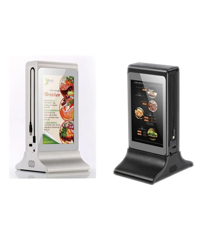 Touch Screen Tablet Food Menu Ads Table Top Digital Display for Coffee Shop Restaurant Digital Screen for Advertising