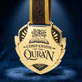 Manufacturer Wholesale Islamic Quran Medals Shield Shape Gold Plated Custom 3D Relief Metal Crafts Zinc Alloy Souvenirs MegaBDM