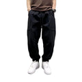 Bangladesh china factory price Customized Logo Design New Style Simple Solid Color Loose Fit Tapered Leg Stylish Long Pants