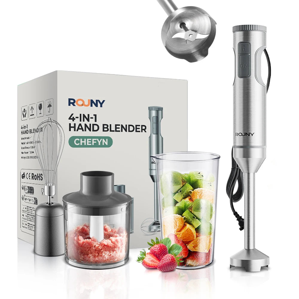 Variable Speed Hand Blender 1000W Immersion Blender Stainless Steel Stick Mixer for Home Food Processing MegaBDM