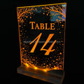 Personalized Digital UV Printing Plastic Film Laminated Labels Custom Logo Warming Light Table Numbers Party Place Signs MSF004