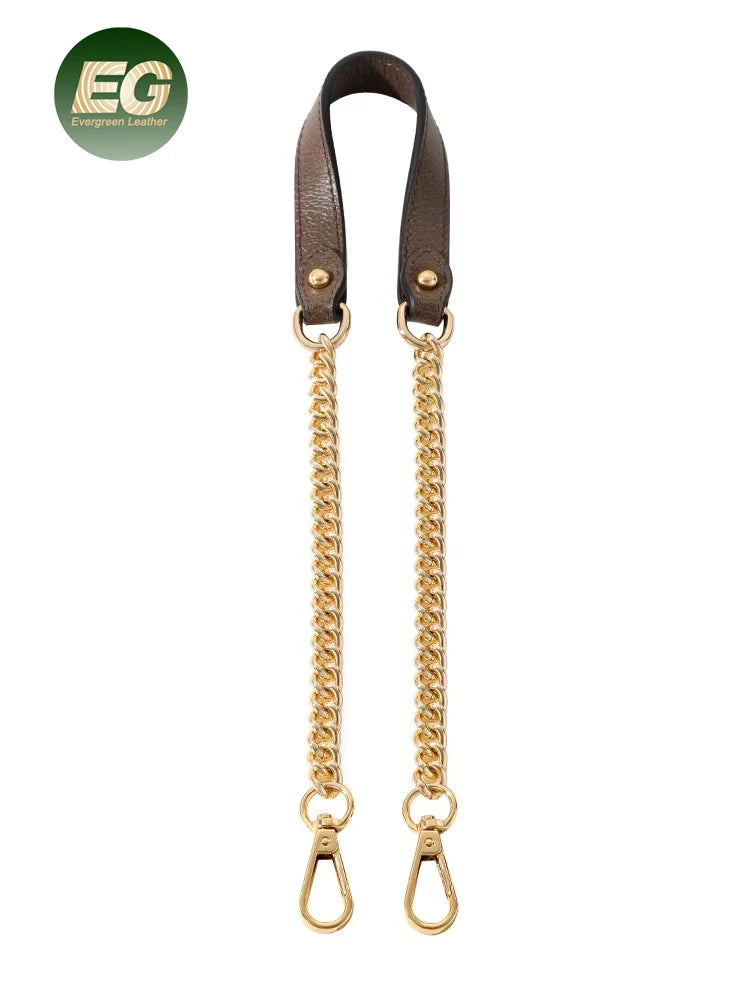Lst505 Custom Crossbody Premium Quality Chain Strap for Bag Replacement Genuine Vachetta Leather Shoulder Side Straps MegaBDM