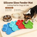 Pet Lick Silicone Mat Suction Cup Anti-spill Slow Feeder Lick Pad Dog Cat Feeding Mat Pet Calming Treat Lick Plate Food Grade MegaBDM