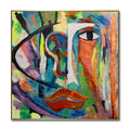 Abstract Oil Painting Art Original Hand Painting Abstract Woman Face Canvas Wall Art Colours of the Soul Decor Art for Hotel